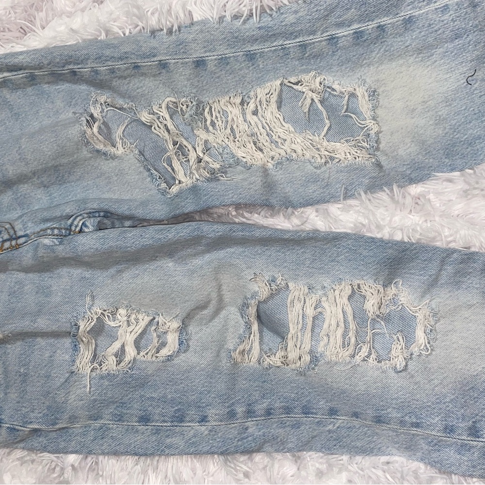 Distressed Light Wash Jeans